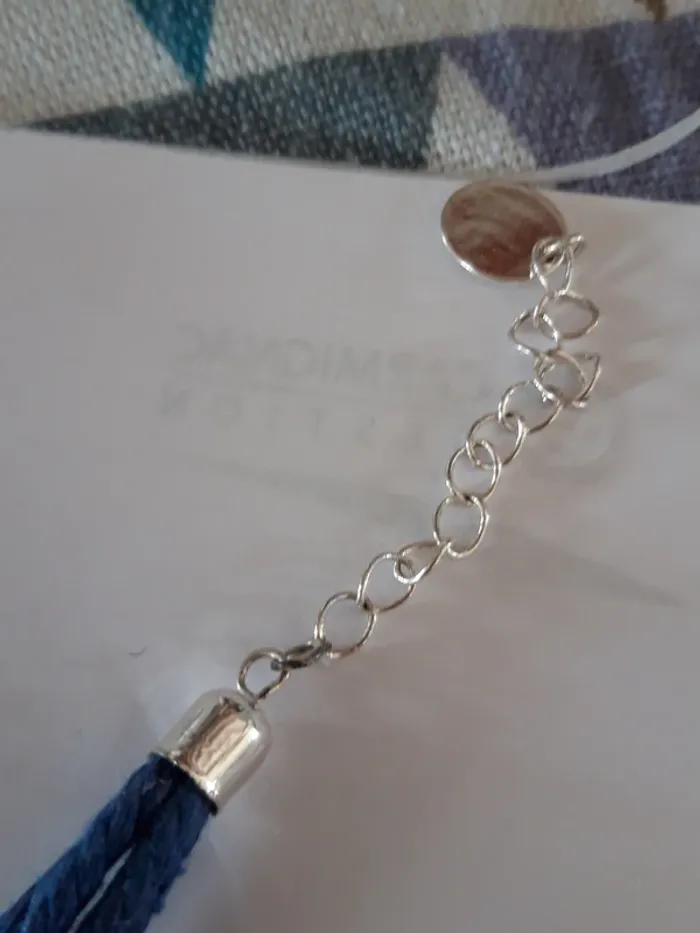 Joli bracelet multirangs bleu et argenté - photo numéro 3