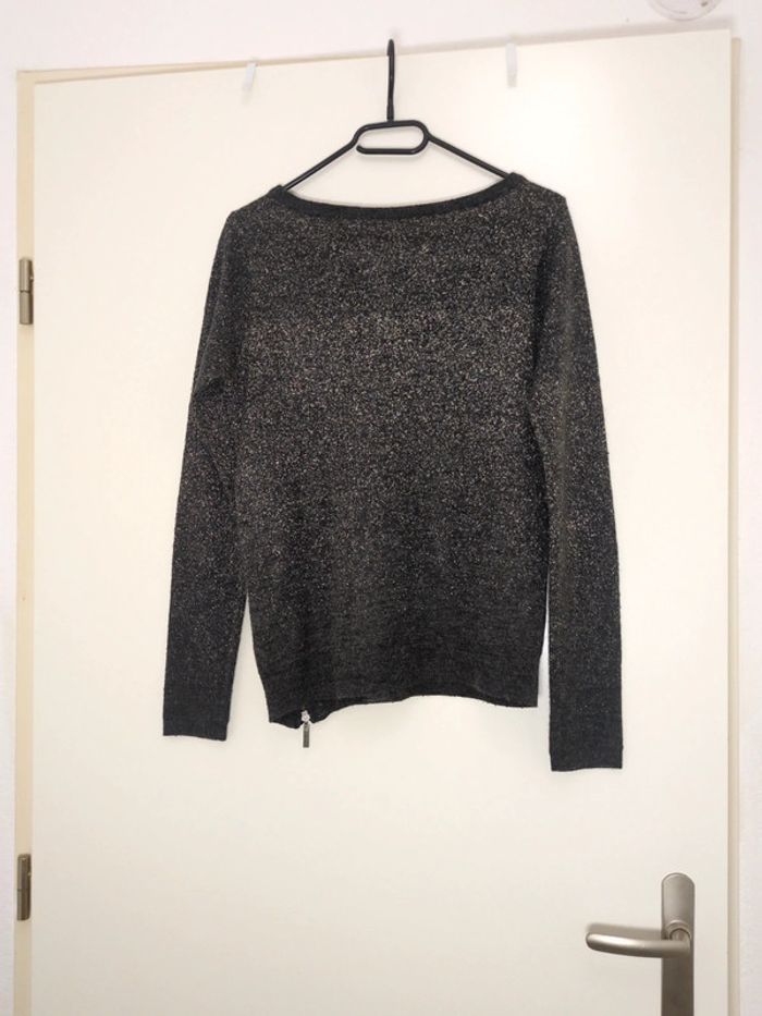 Pull gris chiné paillettes Garcia jeans S - photo numéro 13