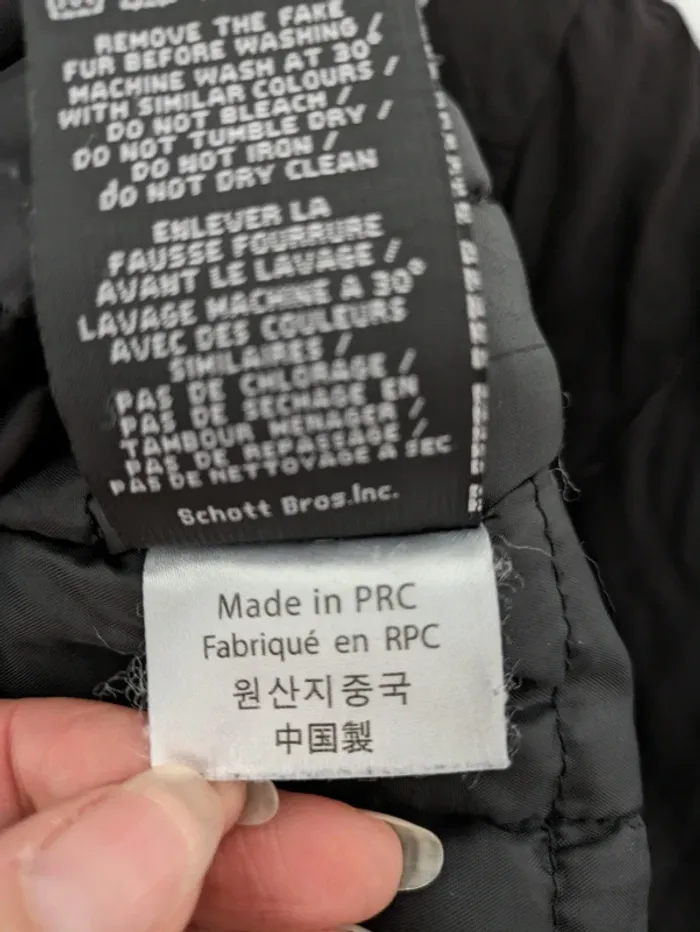 Blouson d'hiver zippée avec capuche - Schott - taille L - photo numéro 12