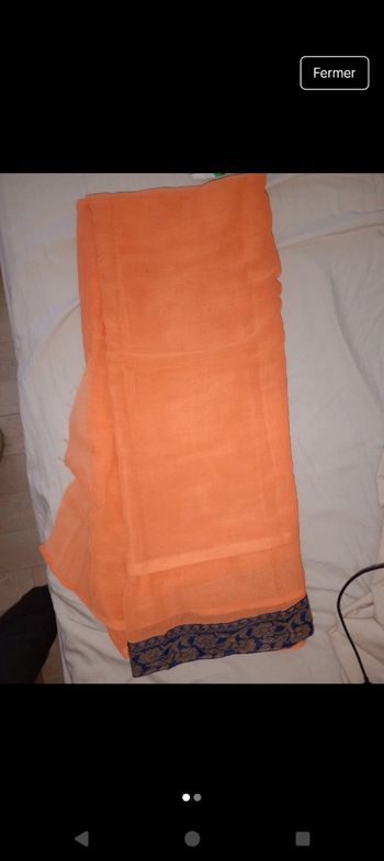 Sari indien orange corail