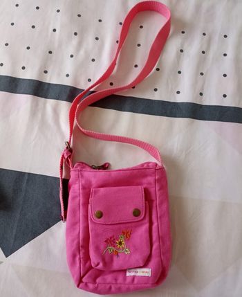 Sac bandoulière jeans rose