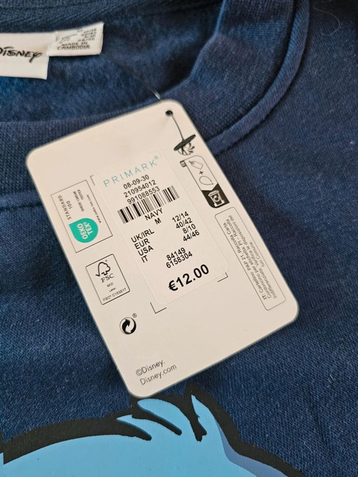 Sweat bleu nuit Disney Stitch - D - photo numéro 3