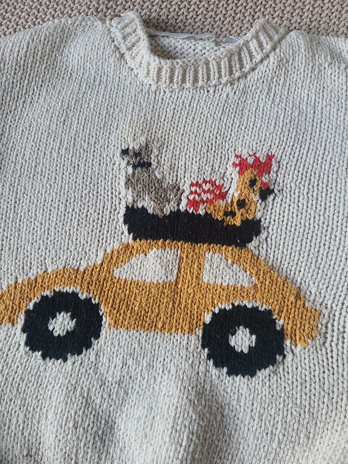 Pull Zara motif voitures animaux - photo numéro 2