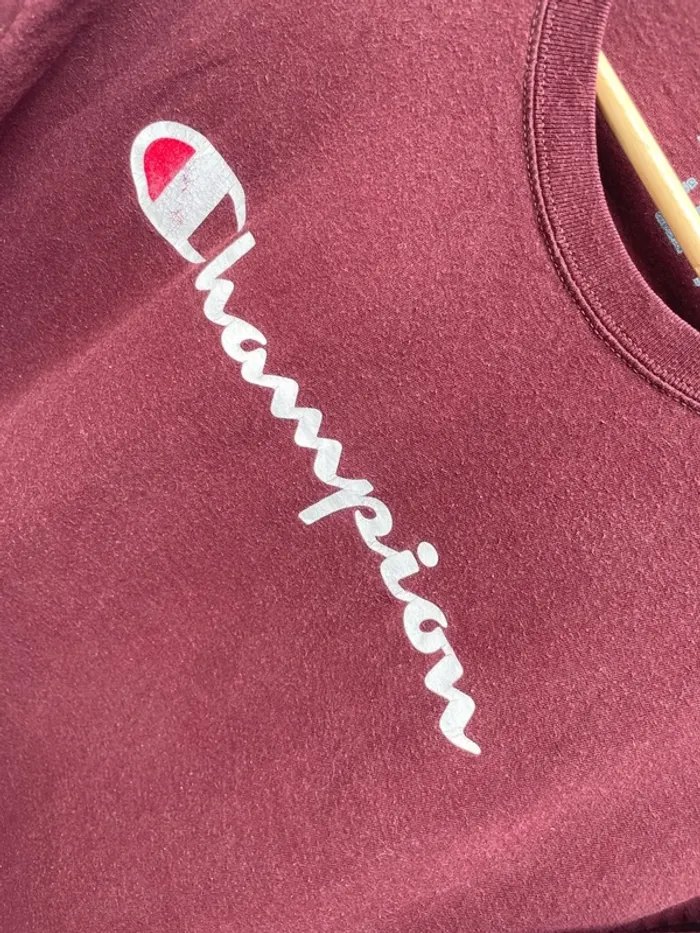 T-shirt burgundy Champion Mens Large - photo numéro 3