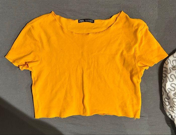 T-shirt orange Zara – Taille M – Neuf
