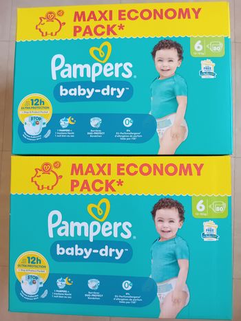 2 pampers maxi economy pack baby dry T6.