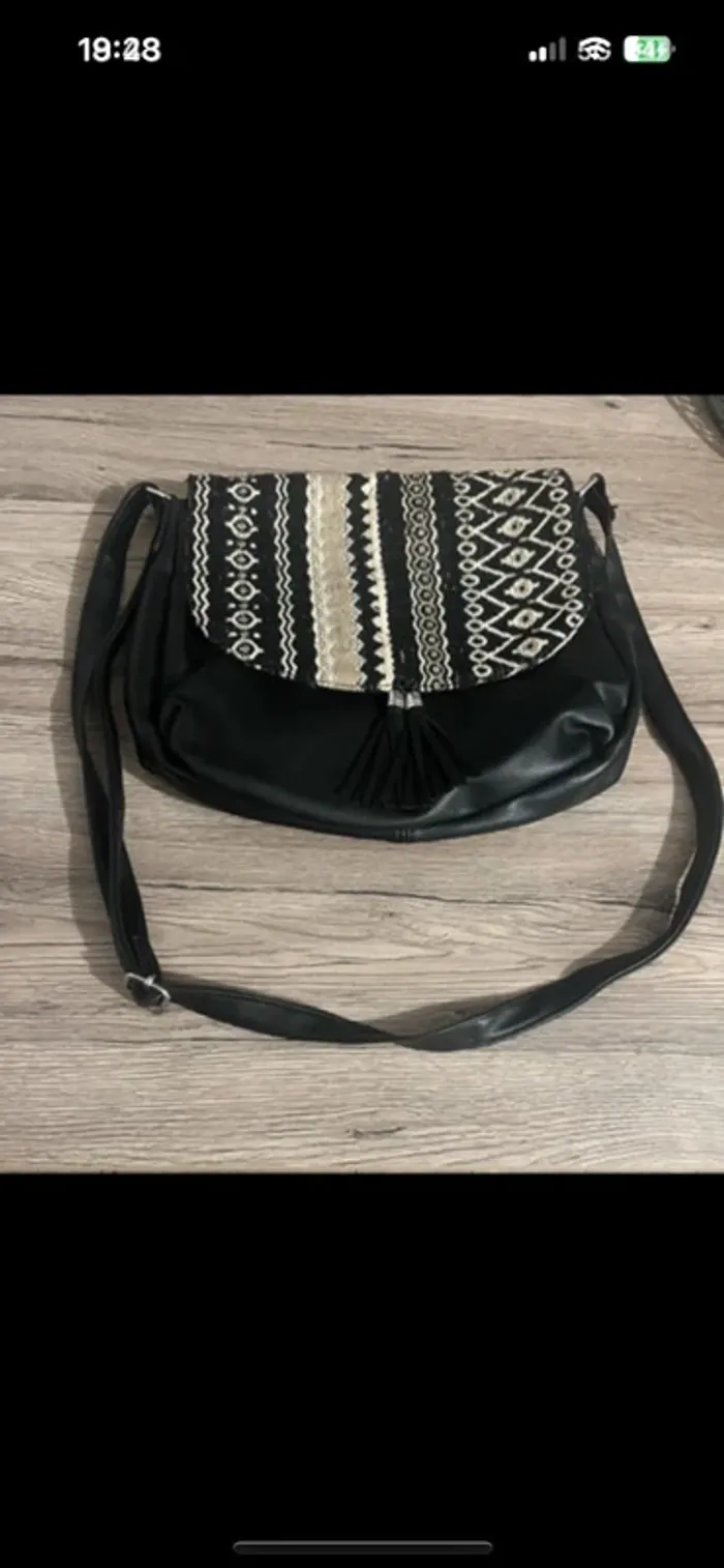 Sac inspiration ethnique - 25x30 cm