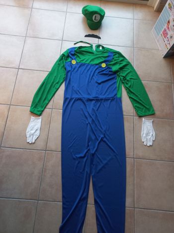 Un déguisement adulte de Luigi taille L Mario 