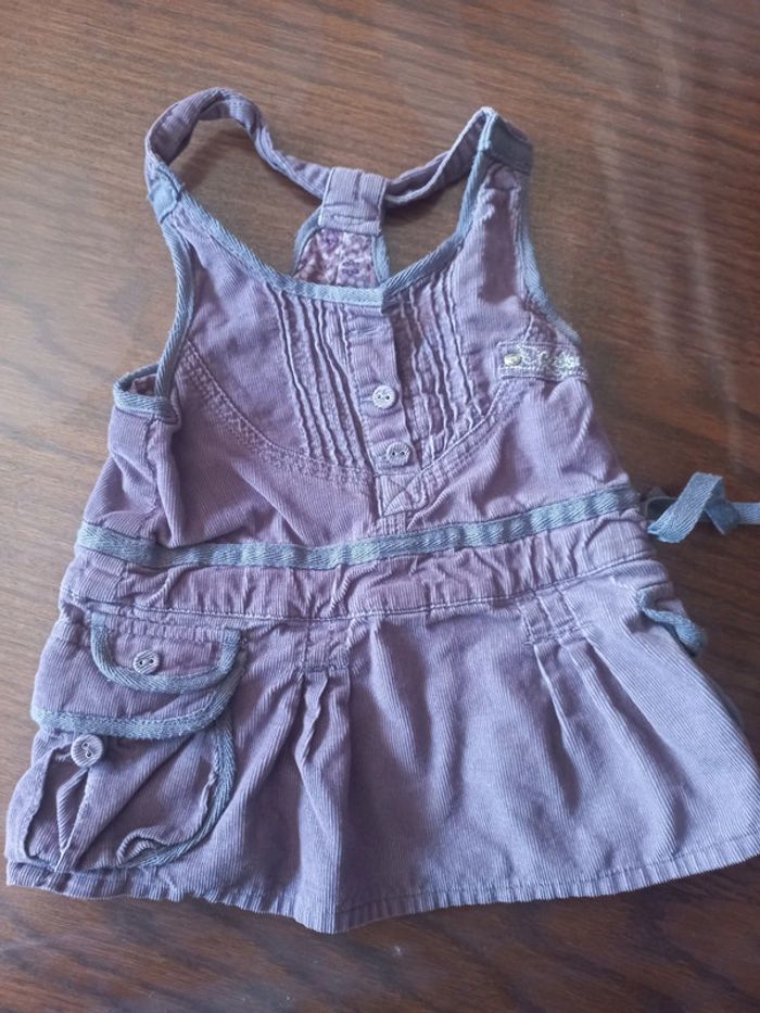 Robe en velour violet creeks 6mois