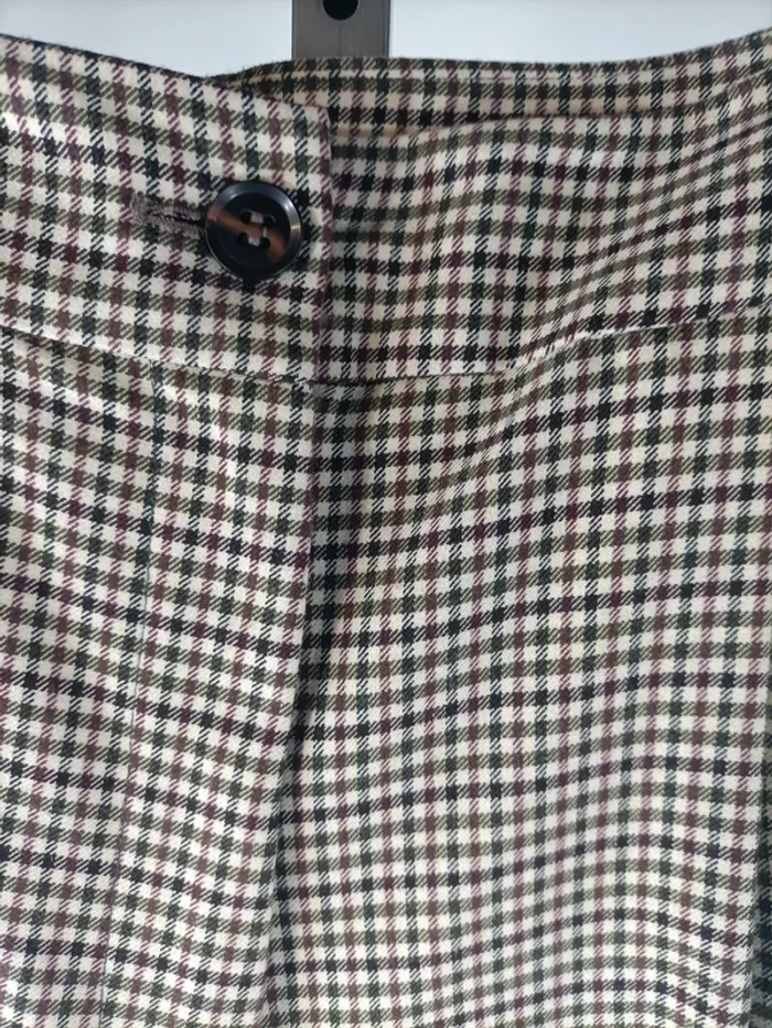 Pantalon vintage petit carreau noir et blanc - vichy noir & blanc - A065 - photo numéro 3