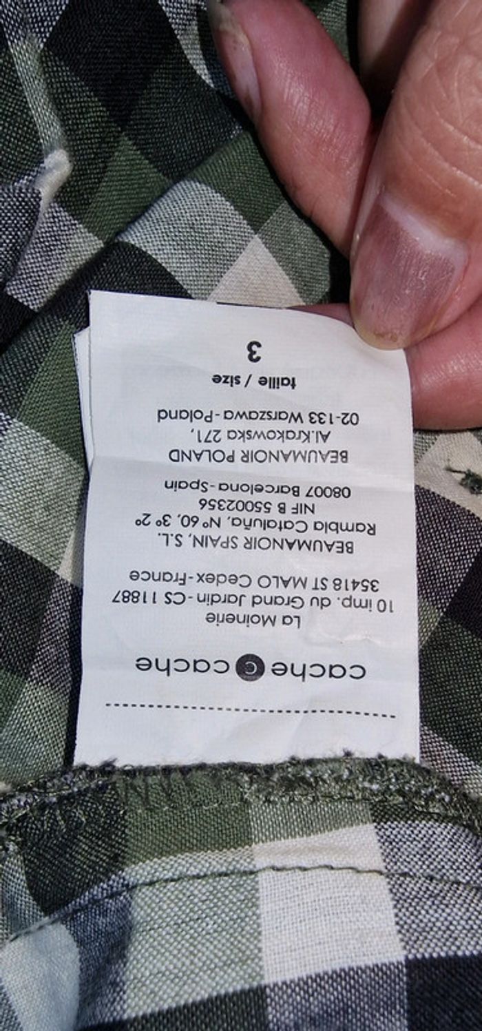 Chemise à carreaux vert taille 3 - photo numéro 9
