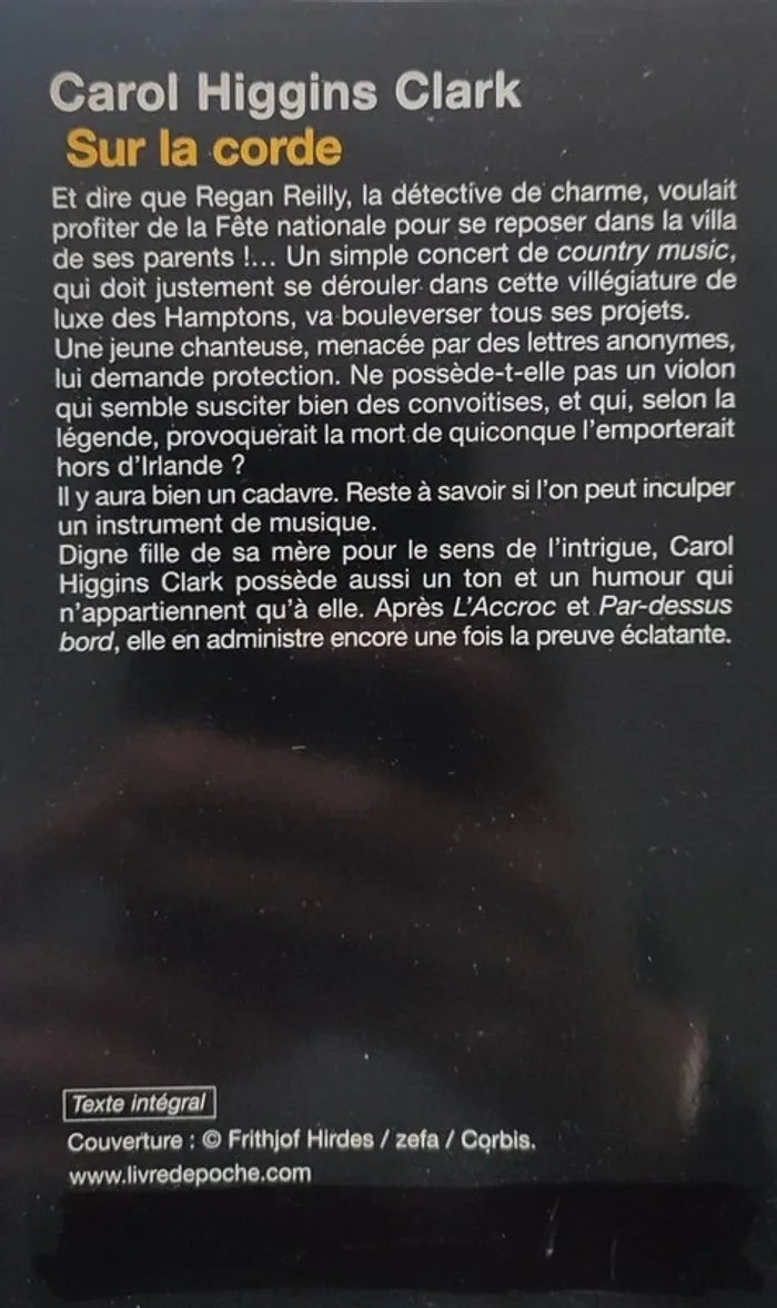 📖 Thriller Sur la corde – Carol Higgins Clark – Neuf sans étiquette - photo numéro 2