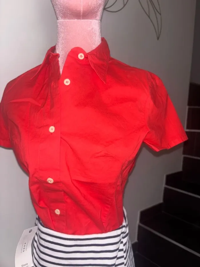Chemisier vintage manches courtes  t 46 italienne