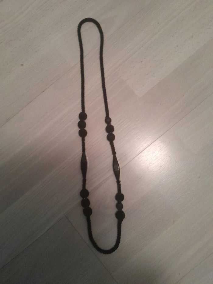 Magnifique sautoir ancien perles et jais