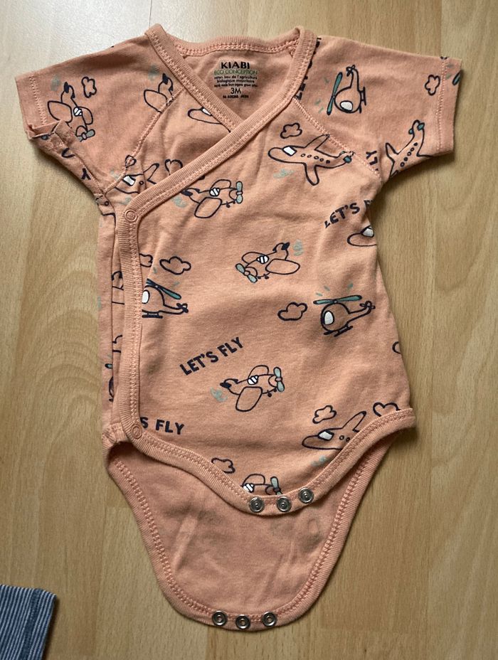 lot 3 bodies motif avion bébé 3 mois - photo numéro 4
