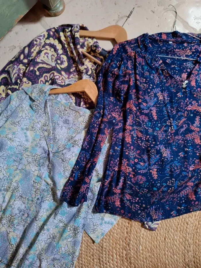 Lot de 3 chemisiers vintage