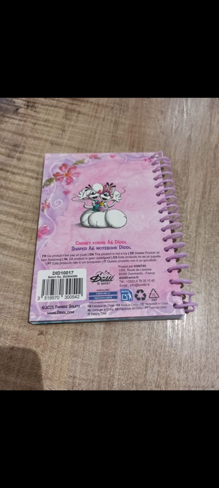 Bloc carnet spirale Diddl is back neuf OVP rose - photo numéro 2