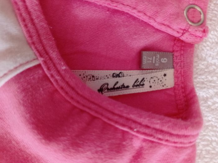 Robe rose et blanche taille 9 - 71 cm marque marque graine d'orge - photo numéro 6