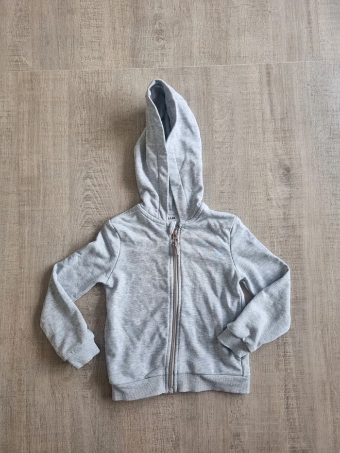Veste zippée sweat fille 5 ans - photo numéro 2