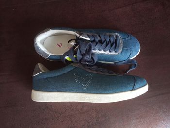 Ravissante PAIRE de BASKETS Bleue "Victoria Couture" T36 - Neuve et Étiquetée