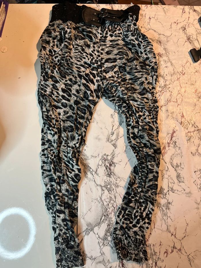 Pantalon fluide léopard