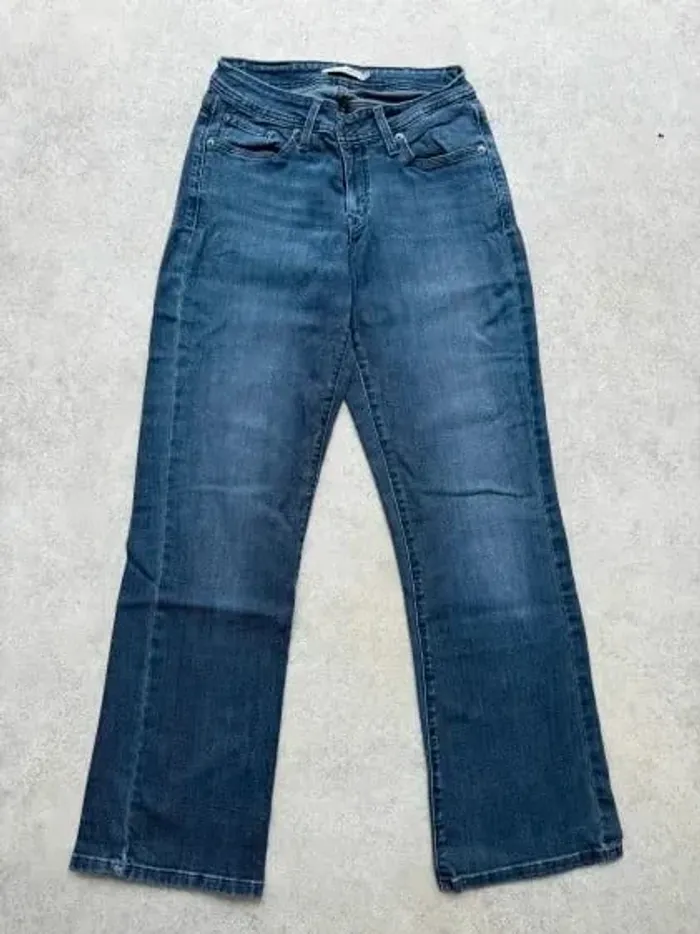Jeans Levi's 529 W28 FR38 L30 coupe droite bleu marine Femme Women pan581b - photo numéro 2