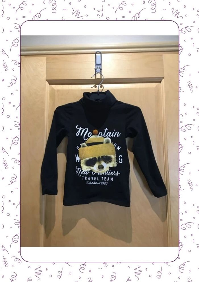 T-shirt col roulé noir orchestra