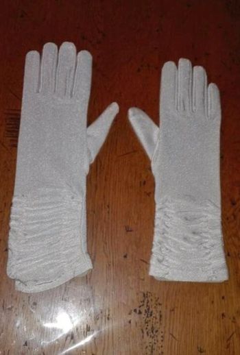 Gants beige écru