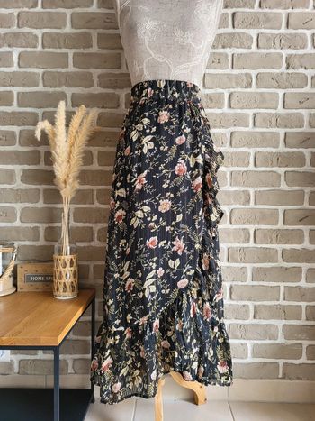 Jupe longue et fluide imprimé fleuri Freequent - Bohème vintage