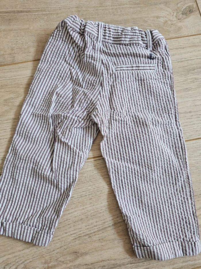 Ensemble t-shirt manches courtes et pantalon léger été Natalys et Petit Bateau 12 mois 74cm - photo numéro 9