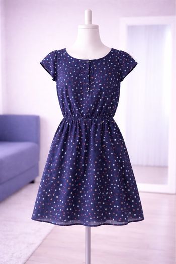 Robe À Pois Marine Promod