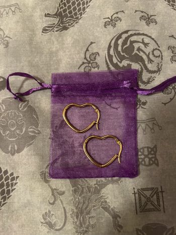 Boucles d’oreilles cœur dorée