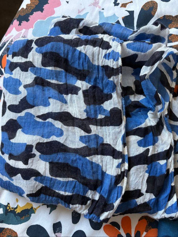 Lot de 2 étoles léopard bleues - photo numéro 3