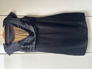 Robe doublée satinée noire - Taille XS