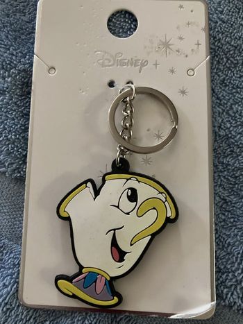 Porte clés zip la belle et la bête