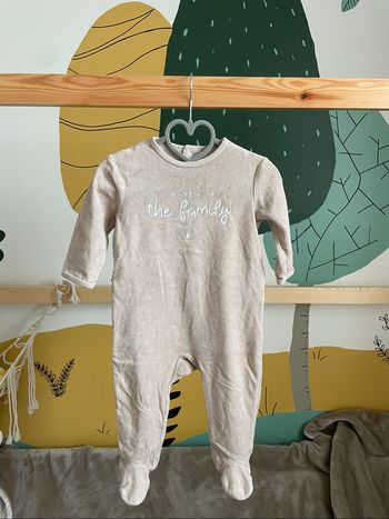 Pyjama velours crème