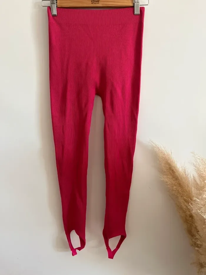 Legging fuseau rose fuschia Zara - photo numéro 3