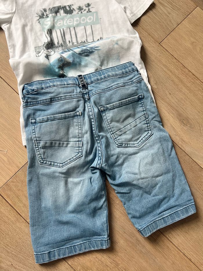 Lot ikks bermuda short jean tee shirt - photo numéro 3