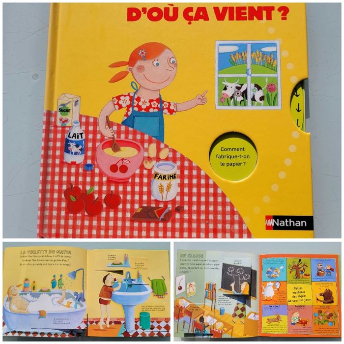 Livres animé à tirettes Kididoc : D'où ça vient ? Dauphins et Baleines et Les Dinosaures - photo numéro 8