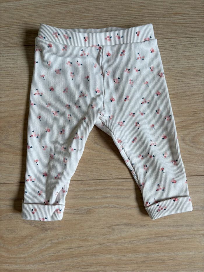 Legging côtelé fleuris