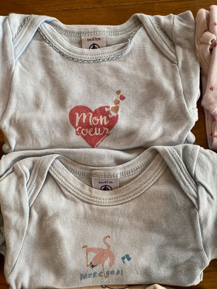 Lot de 7 bodies petit bateau 6 mois - photo numéro 3