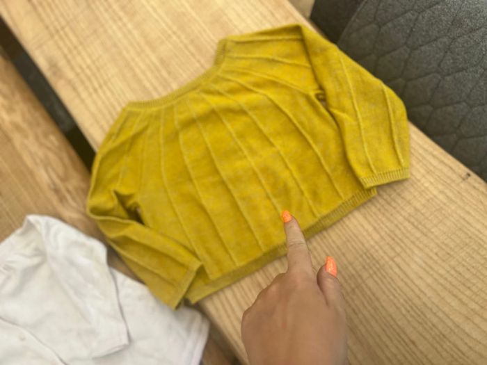 Lot gilets fille 24 mois 2 ans 23 rose jaune anis tape à l’œil sergent major - photo numéro 4