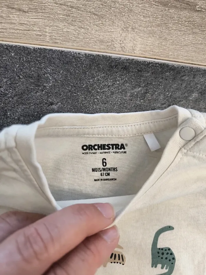 Tee-shirt garçon ml 6 mois Orchestra - photo numéro 4