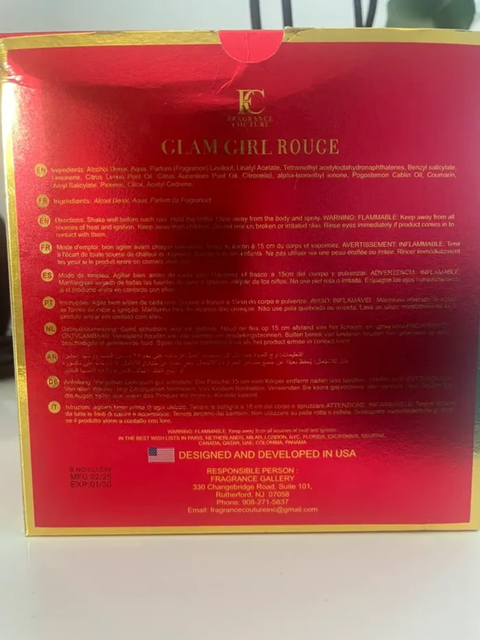 Parfum Glam Girl rouge - photo numéro 3