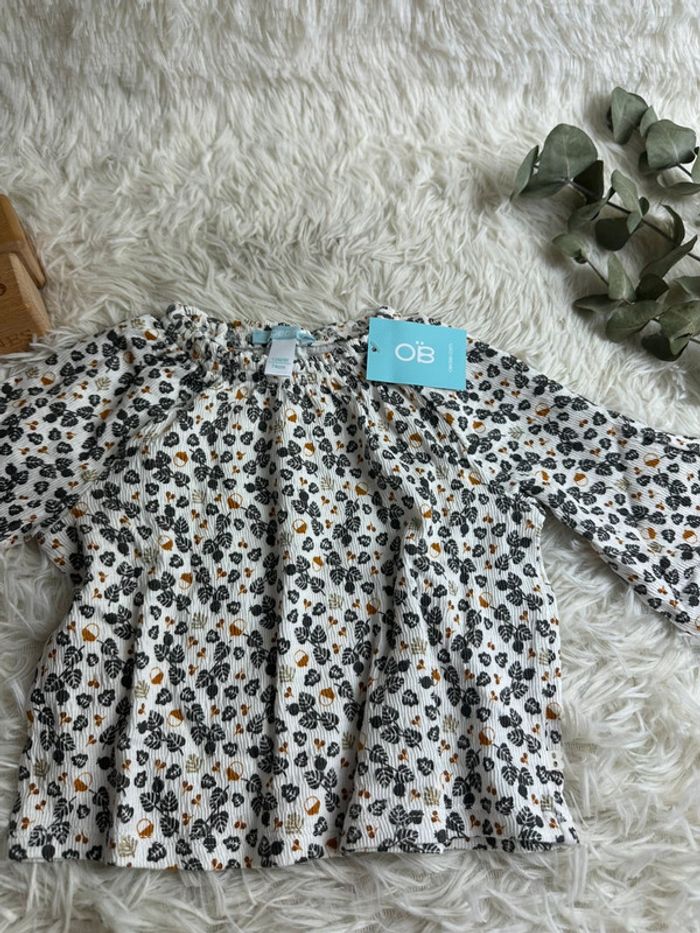 Blouse fleurie obaibi taille 12 mois - photo numéro 3