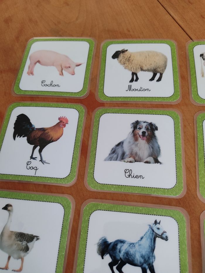 Figurines et jeu éducatif animaux de la ferme - photo numéro 2