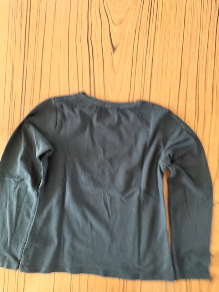 Tee-shirt manches longues noir marque DPAM en 8ans. - photo numéro 2