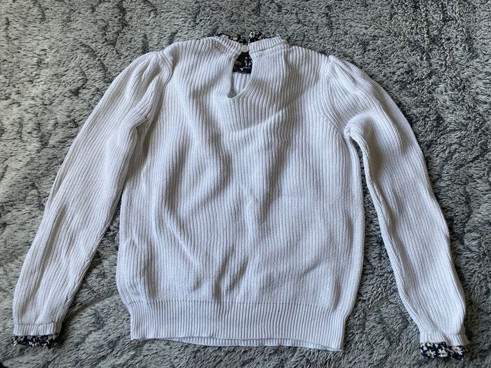 Magnifique pull Monoprix blanc details liberty - 8 ans - photo numéro 3