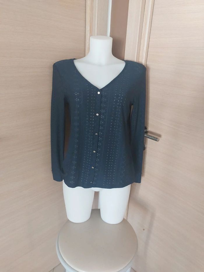 Haut fantaisie bleu marine - photo numéro 2