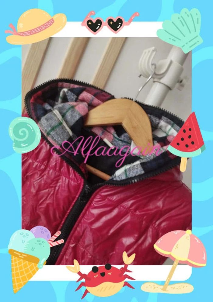 Blouson sans manches rouge 6/8ans - photo numéro 3